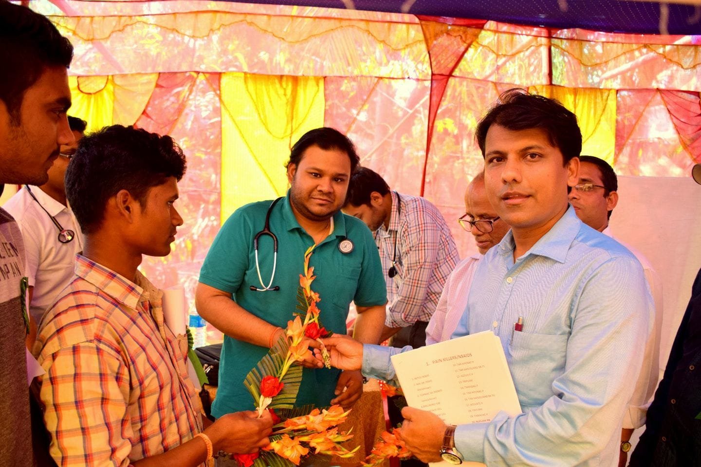 Dr. Jyoti Ranjan Parida at an OARFT community health camp